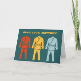 Cartão Jiu Jitsu BJJ personalizou boa sorte