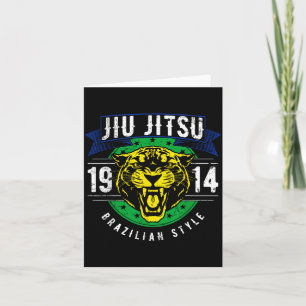 Cartão Jiu Jitsu Brasileiro 1914 Cabeça de Jaguar BJJ Bra