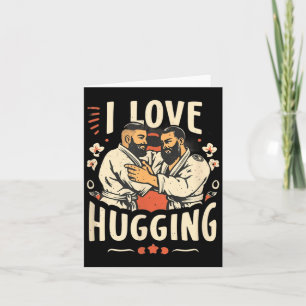 Cartão Jiu Jitsu Brasileiro BJJ Amor Abraço Engraçado MMA