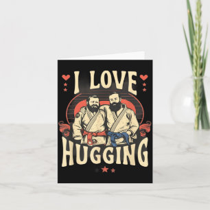 Cartão Jiu Jitsu Brasileiro BJJ Amor Abraço Engraçado MMA