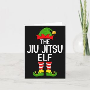 Cartão Jiu Jitsu Elf Xmas Matando a Família Elf Squad Chr