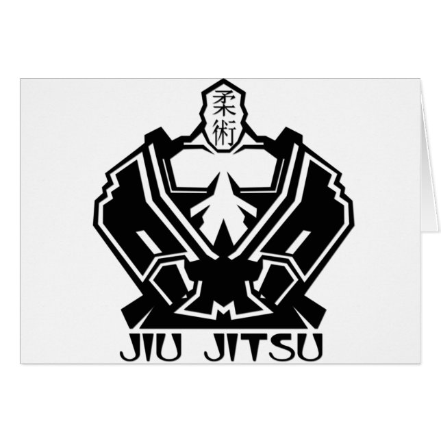 Cartão Jiu Jitsu - o lutador prepara-se (Frente Horizontal)