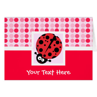 Cartão Joaninha bonito