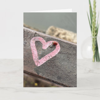 Cartão Joaninha do Coração