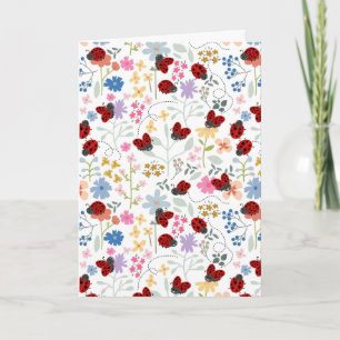 Cartão Joaninhas Florais Silvestres Floral Caprichosa