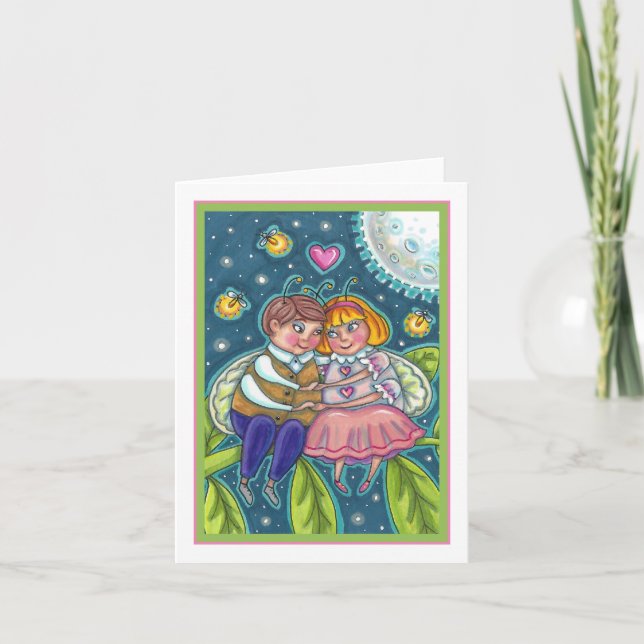 Cartão JOANINHAS, VAGA-LUMES & NAMORADOS SOB LUA CHEIA Ca (Frente)