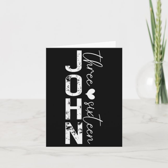 Cartão João Engraçado 3 16 Porque Deus Amou Tanto o Mundo (Frente)