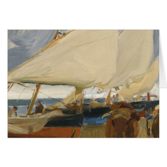 Cartão Joaquin Sorolla - Praia de Valencia (Frente Horizontal)