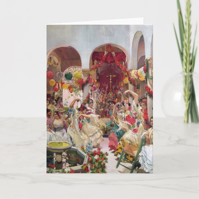 Cartão Joaquín Sorolla- Seville, the Dance (Frente)