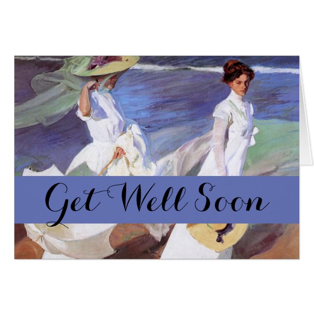 Cartão Joaquin Sorolla Women Walking Beach (Frente Horizontal)