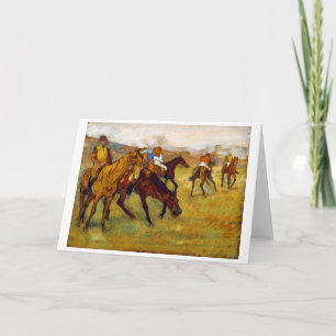 Cartão Jockey and Horse (Antes da Raça), Edgar Degas