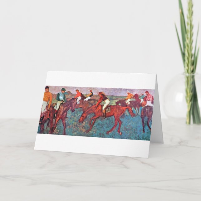 Cartão Jockey e Horse, Edgar Degas (Frente)