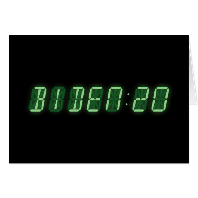 Cartão Joe Biden 2020 Digital Clock (Frente horizontal)