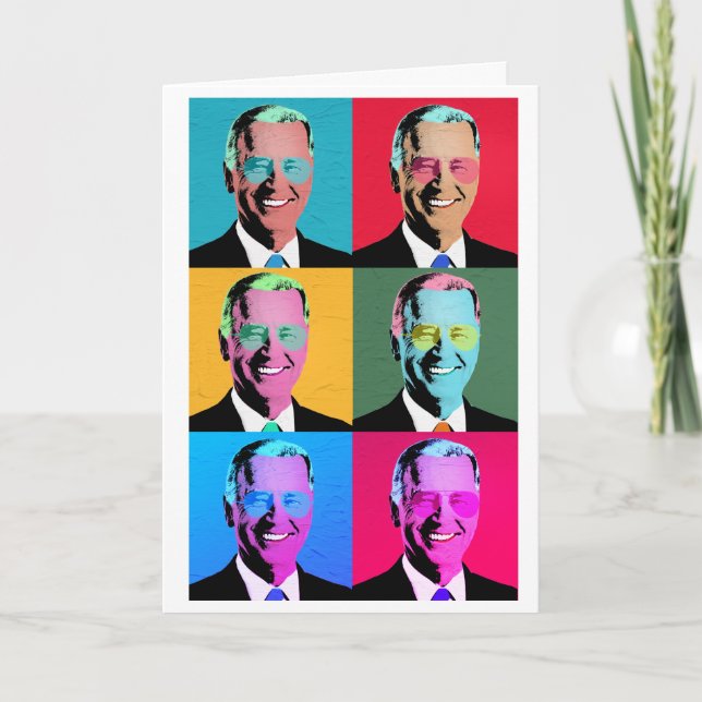 Cartão Joe Biden Aviators - Pop de pintura (Frente)