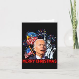 Cartão Joe Biden Confusou O Feliz Natal Patriótico Para 4