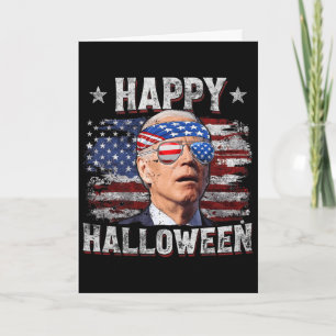 Cartão Joe Biden engraçado 4 de julho Feliz Halloween Amé