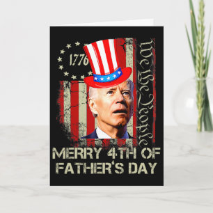 Cartão Joe Biden engraçado feliz 4 de dia dos pais camisa