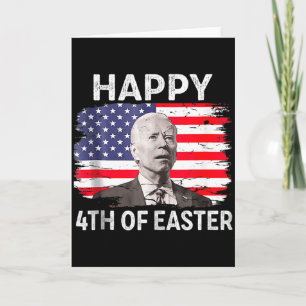 Cartão Joe Biden engraçado feliz 4 de julho confuso Pásco