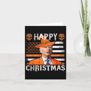 Cartão Joe Biden Happy Halloween Feliz Natal Nos Bandeira