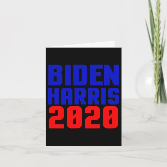 Cartão Joe Biden Kamala Harris 2020 Partido Democrático (Frente)