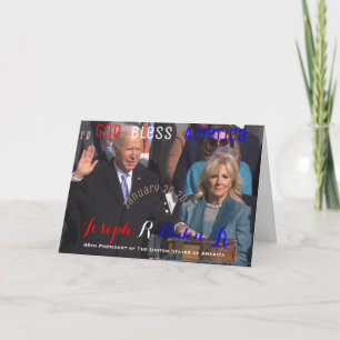 Cartão Joe Biden Oath of Office 2021 Inauguration