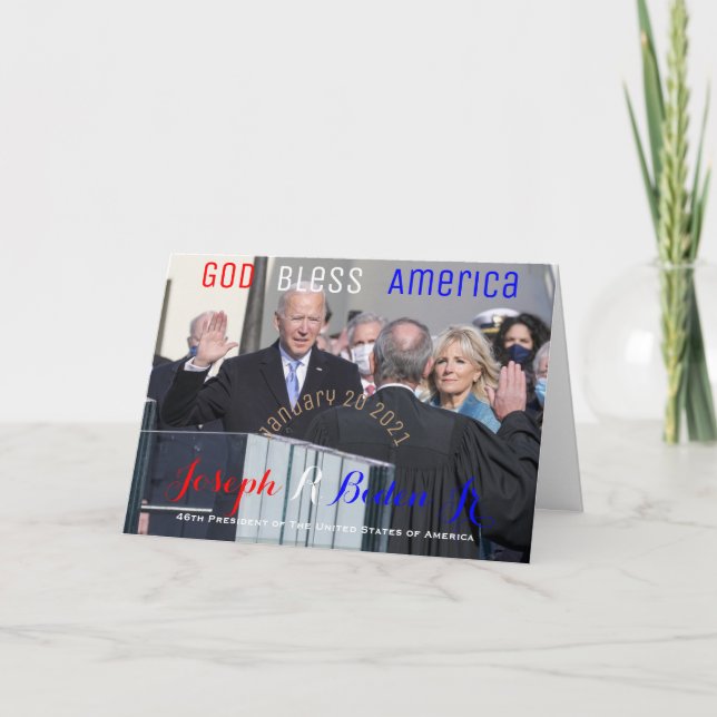 Cartão Joe Biden Oath of Office 2021 Inauguration (Frente)