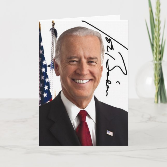 Cartão Joe Biden Signature Greeting Card (Frente)
