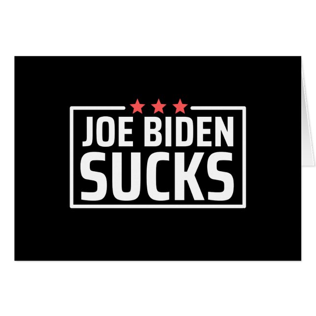 Cartão joe Biden Sucks (Frente Horizontal)