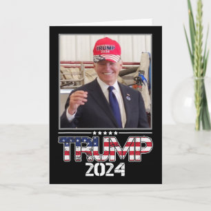 Cartão Joe Biden Usando Um Chapéu De Trump Eleição Engraç