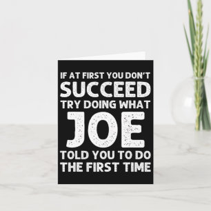 Cartão Joe Gift Nome Personalizado Aniversário Engraçado 