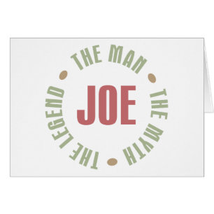 Cartão Joe o homem o mito os presentes das camisetas da