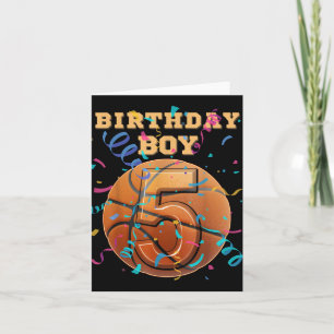 Cartão Jogada de basquete de 5 Birthday Boy 55 Anos