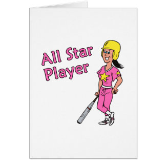 Cartão Jogador de All Star - menina