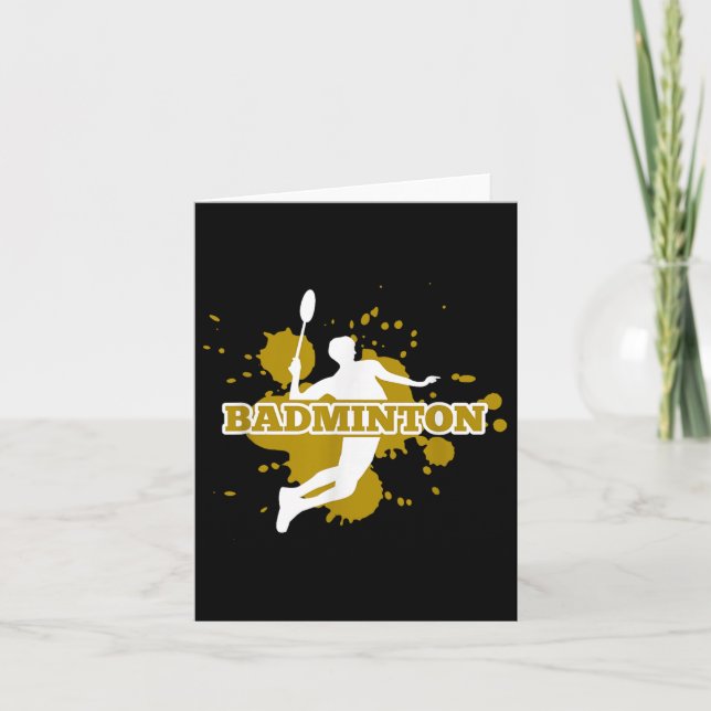 Cartão Jogador de Badminton (Frente)