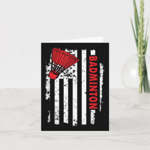 Cartão Jogador de Badminton, Bandeira Dos Estados Unidos