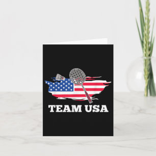 Cartão Jogador de Badminton da Equipe Americana Shuttle R