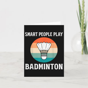 Cartão Jogador de Badminton de Peteca Engraçado
