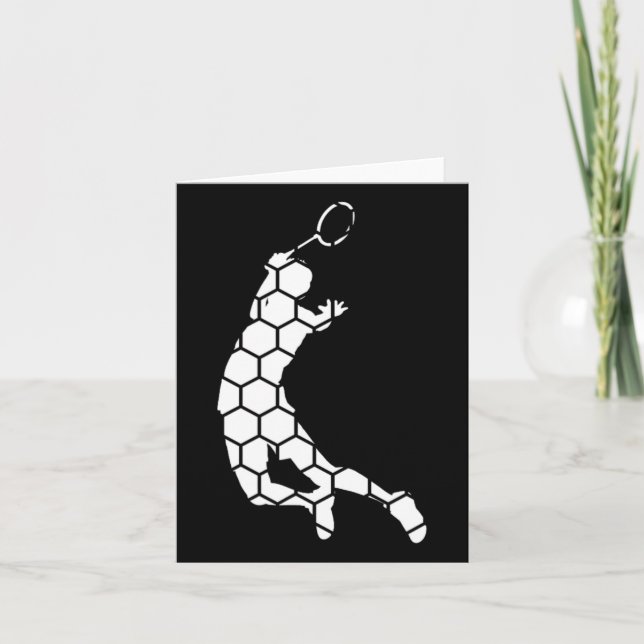 Cartão Jogador de Badminton do Shuttle Squash Badminton (Frente)