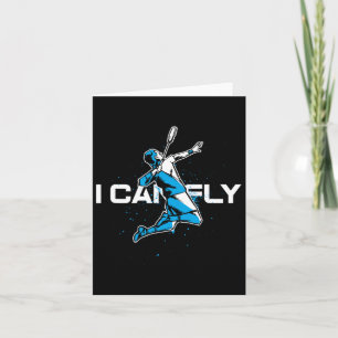 Cartão Jogador de Badminton do Voador Shuttle Rackers