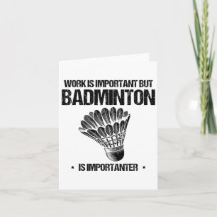 Cartão Jogador de Badminton Engraçado Design 12