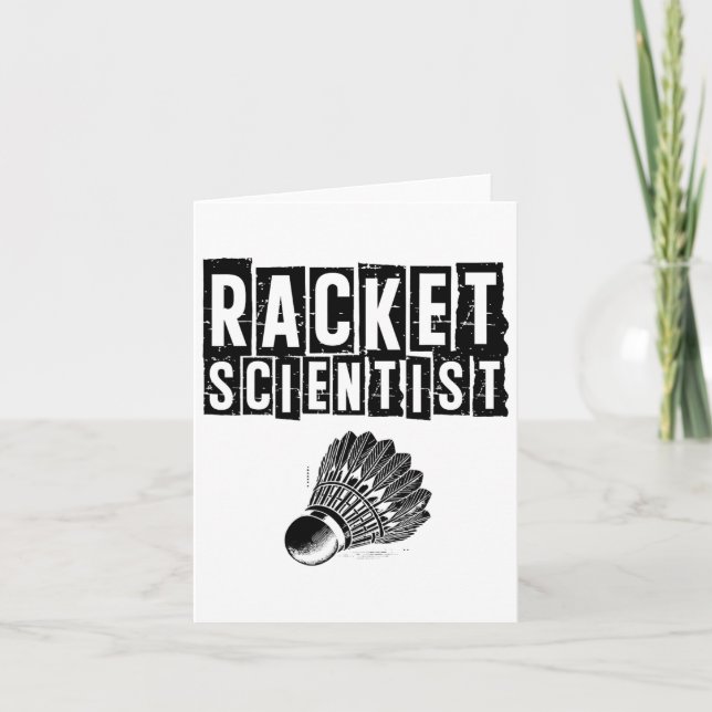 Cartão Jogador de Badminton Engraçado Design 13 (Frente)