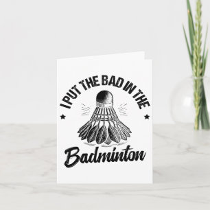 Cartão Jogador de Badminton Engraçado Design 14