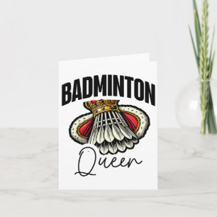 Cartão Jogador de Badminton Engraçado Design 19