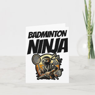 Cartão Jogador de Badminton Engraçado Design 26