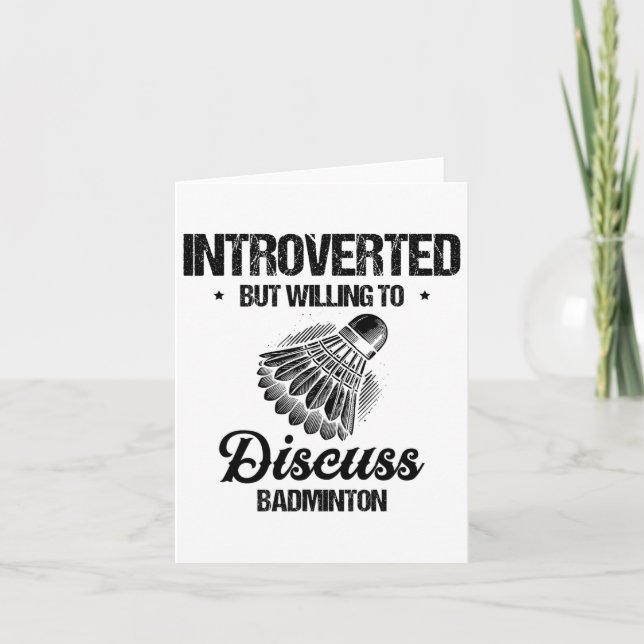 Cartão Jogador de Badminton Engraçado Design 27 (Frente)