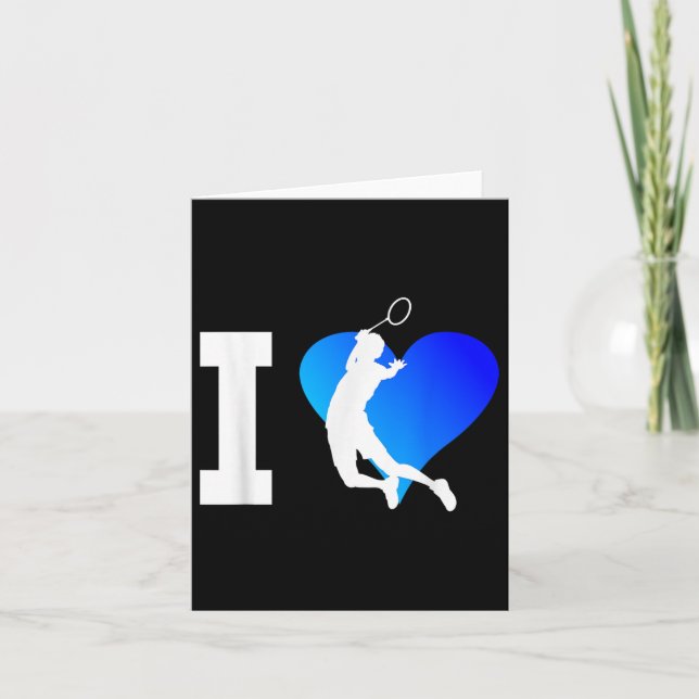 Cartão Jogador de Badminton Mens Shuttle Squash Mulheres (Frente)