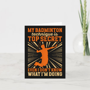 Cartão Jogador de Badminton _ Minha Técnica de Badminton 