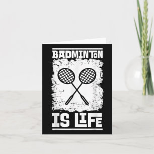 Cartão Jogador de Badminton - Raquete Peteca Badminton 