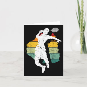 Cartão Jogador de Badminton Retro Equipe de Badminton Vôl