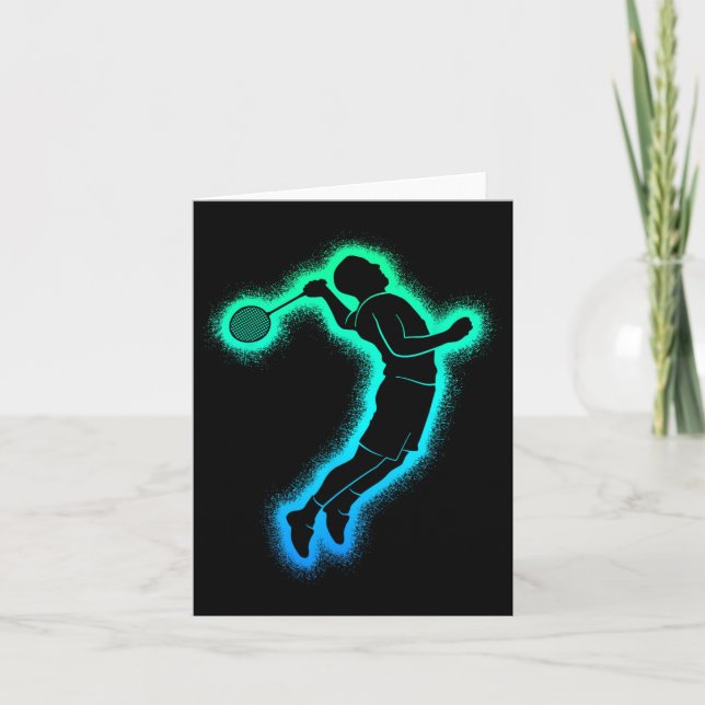 Cartão Jogador de Badminton Shuttle Kids Men Badminton Bo (Frente)